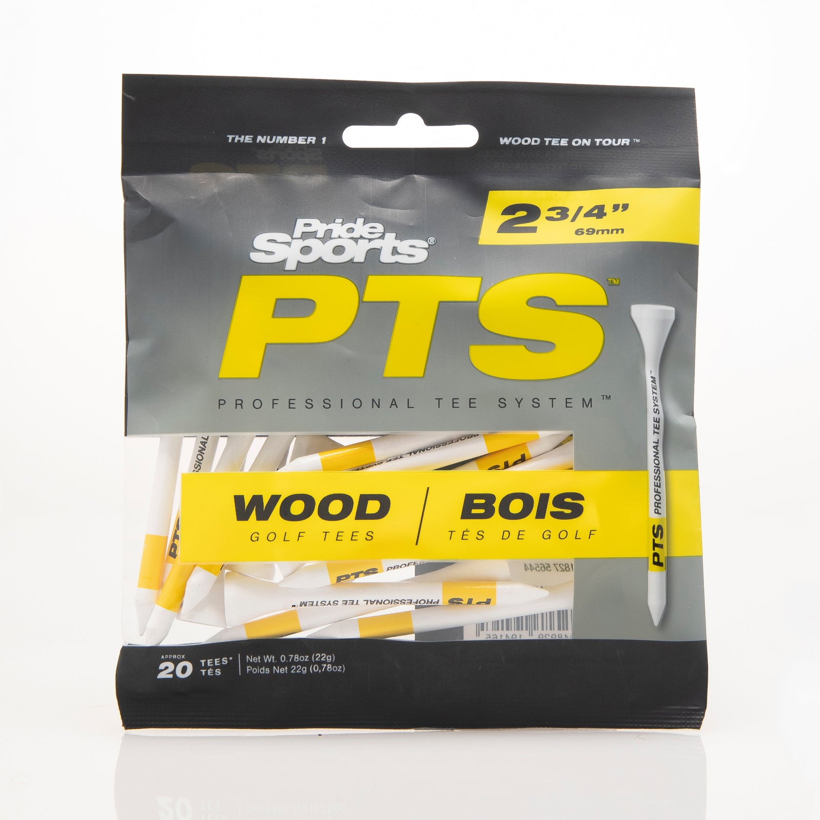 Pride PTS ProLength Packaged Tees - Green Grass Packages - Case of 200