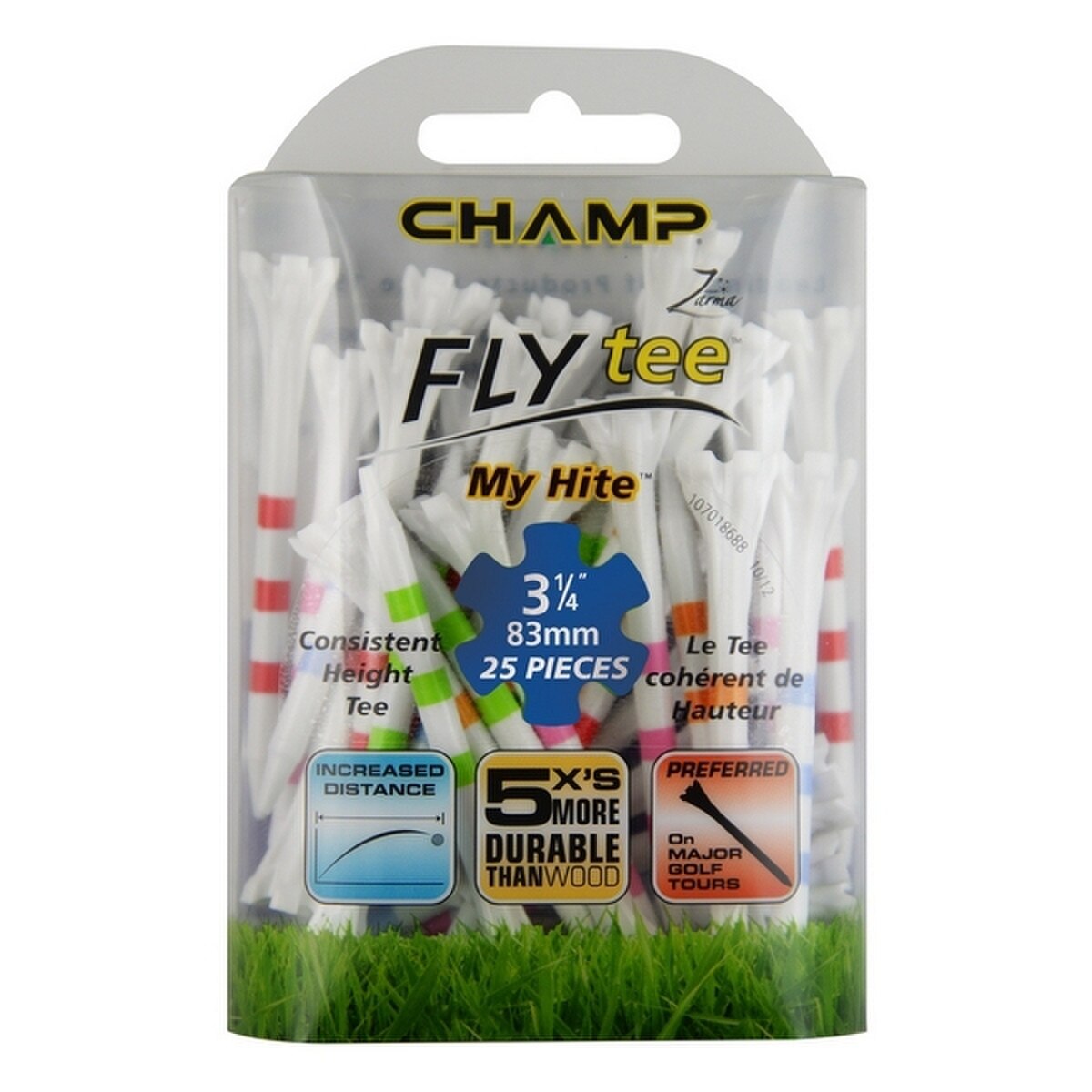 Champ Zarma FLYTee Plastic Packaged Tees - Case of 12