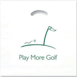 "Play More Golf" 15" x 18" Plastic Shopping Bag - 500 Count