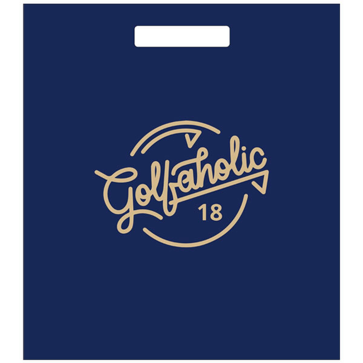 "Golfaholic" 15" x 18" Plastic Shopping Bag - 500 Count