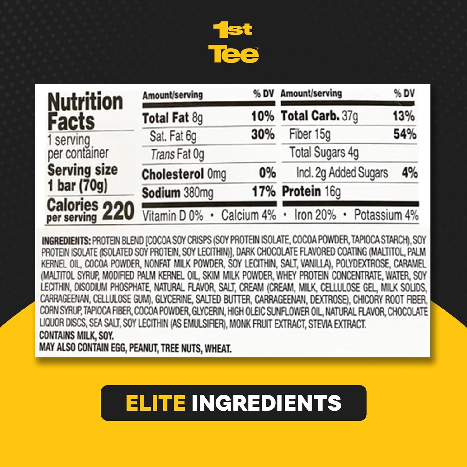 1st Tee Nutrition Bar - 12pc Snack Bar Display