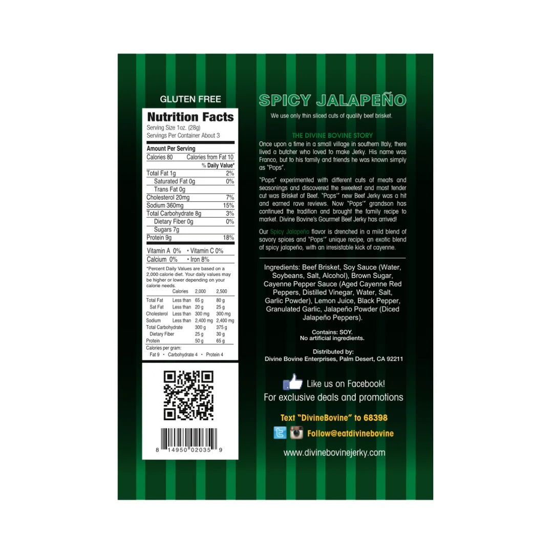 Divine Bovine Jerky - 12Pk
