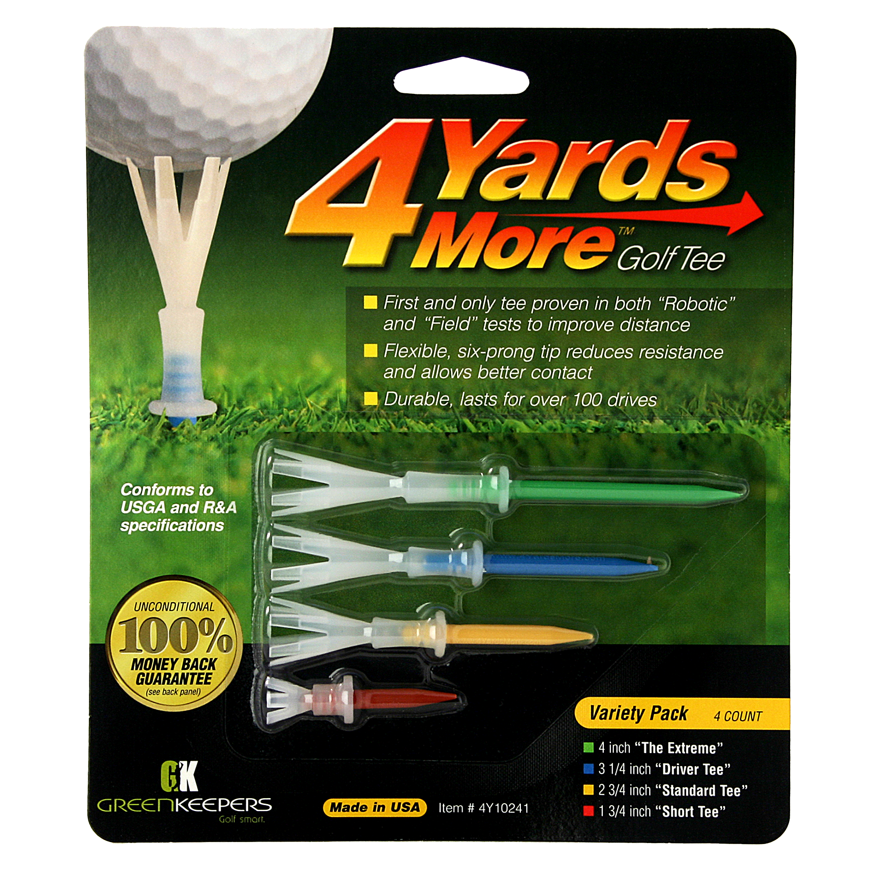 4 Yards More Packaged Tees - Case of 24