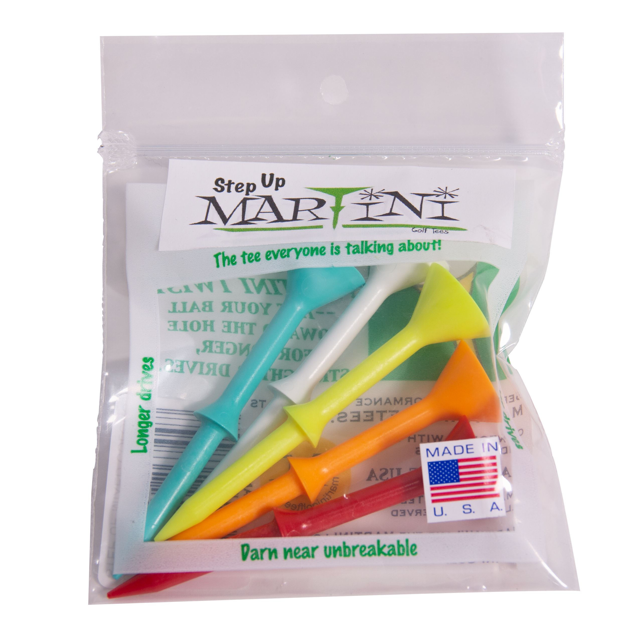 Martini Tee Step-Up Packaged Tees - Case of 12