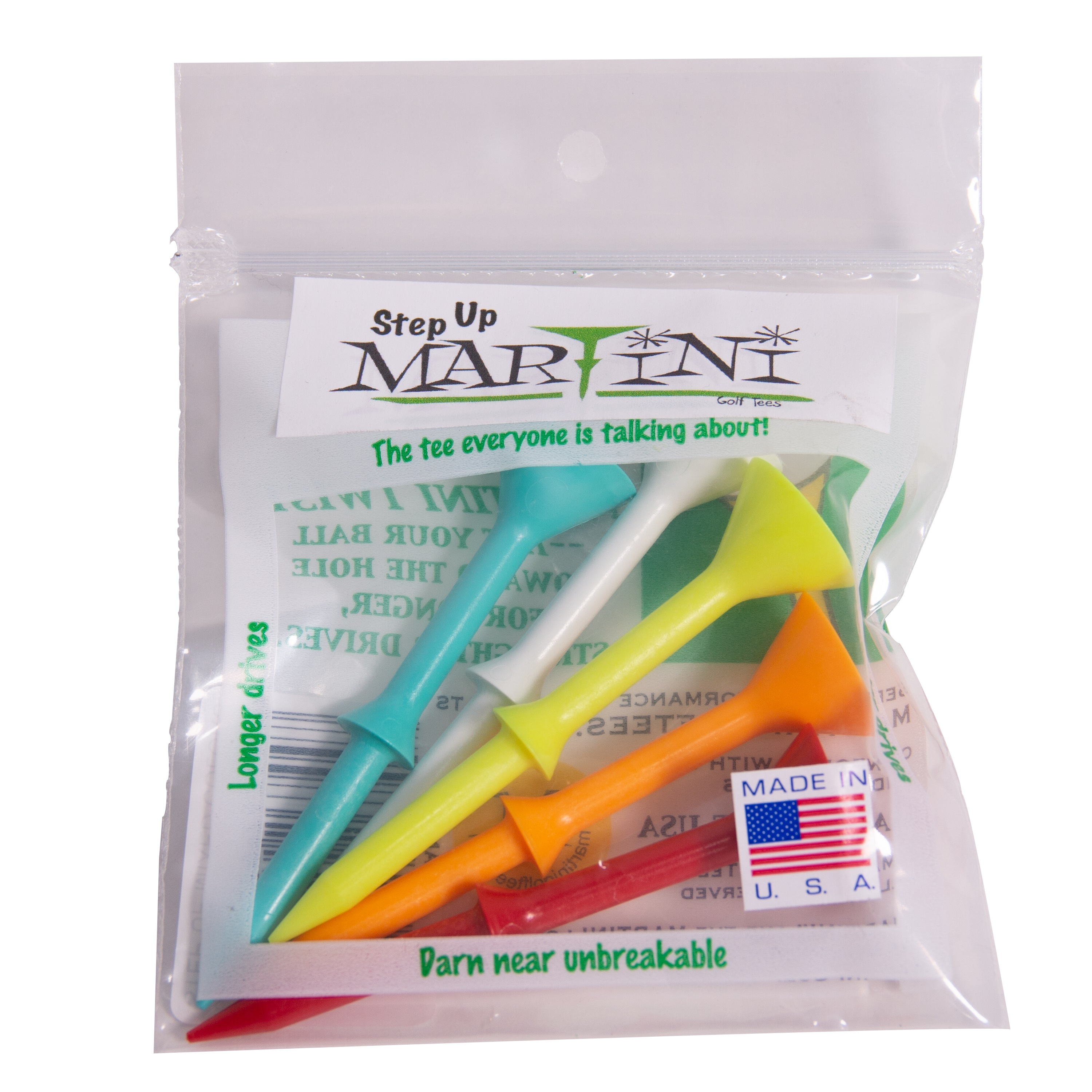 Martini Tee Step-Up Packaged Tees - Case of 12