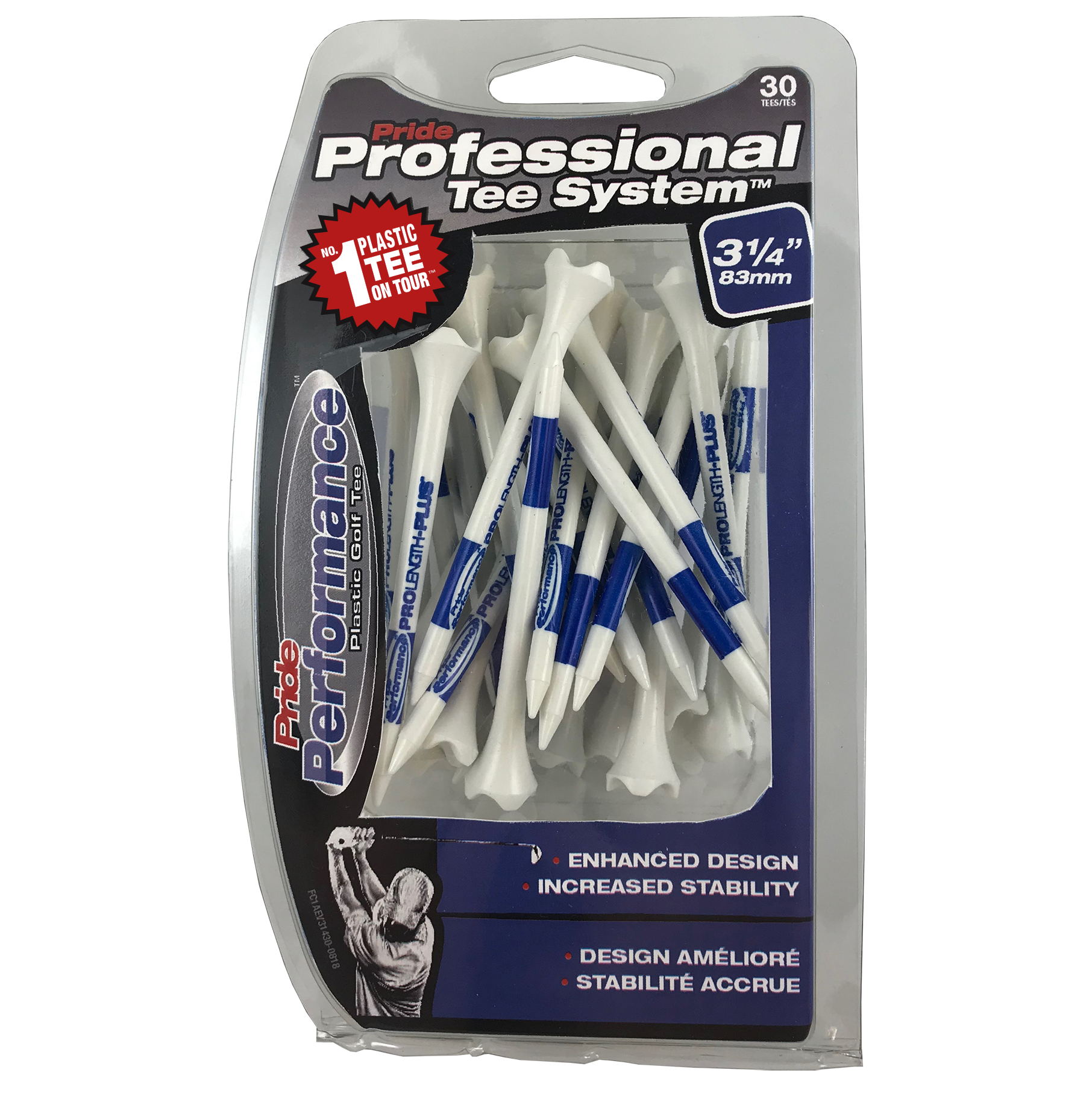 Pride Performance Plastic Packaged Tees - Case of 6