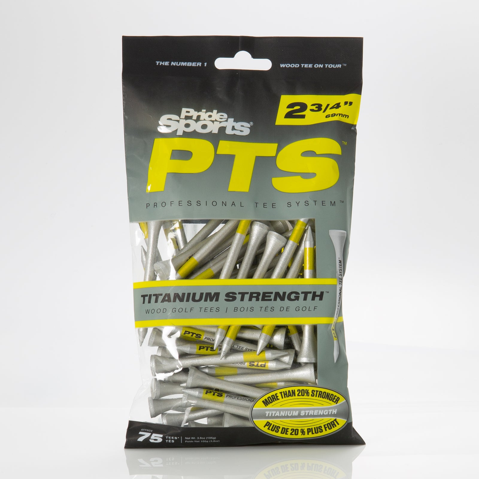 Pride Titanium Strength Packaged Tees - Case of 12
